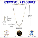 Gold Plated Black AD Studded Mangalsutra With Earrings