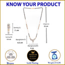 Gold Plated AD Studded Contemporary Design Mangalsutra With Earrings
