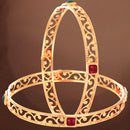 Multicolor Contemporary Gold Plated Bangles For Women
