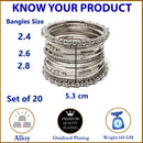 Oxidised Silver Plated Ethnic Bangles Set