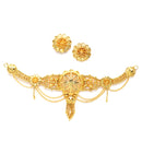 Gold Plated Sunburst Shape Ethnic Traditional Choker Jewellery Set
