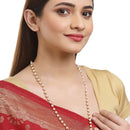 Gold Plated White Pearl Ethnic Stylish Necklace