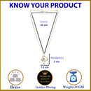 Gold Plated Interlocking Heart White Cubic Zirconia Casual Pendant Set