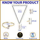Gold Plated Pink AD Stone Contemporary Pendant Matching Set