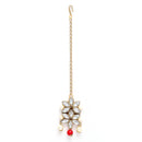 Stylish Gold Plated Red Kundan Ethnic Bridal Jewellery Set