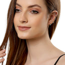 Gold Plated White CZ Contemporary Ear Cuff Earrings For Women