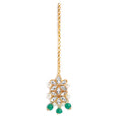 Flower Shaped Choker Bridal Necklace Set With Earrings Maang Tikka