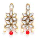 Stylish Gold Plated Red Kundan Ethnic Bridal Jewellery Set
