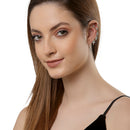 Gold Plated Star Shape AD Stone Contemporary Ear Cuff Earrings