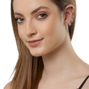 Gold Plated Star Shape AD Stone Contemporary Ear Cuff Earrings