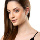 Gold Plated Leaf Shape AD Stone Contemporary Ear Cuff Earrings
