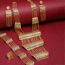 Gold Plated Tiered Plaque Ethnic South Indian Jewellery Set