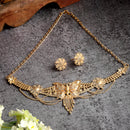 Gold-plated Butterfly Intricated Detail Choker Jewellary Set