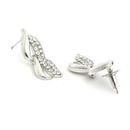 Oxidised Leaf Motif White Cubic Zirconia Ethnic Necklace