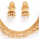 Gold Plated Cluster White Pearl Ethnic South Indian Jewellery Set