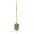 Gold Plated Green Kundan Ethnic Bridal Jewellery Set
