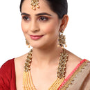 Stylish Gold Plated Yellow Kundan Ethnic Bridal Jewellery Set