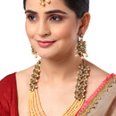 Stylish Gold Plated Yellow Kundan Ethnic Bridal Jewellery Set