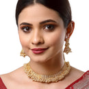 Gold Plated Cluster White Pearl Ethnic South Indian Jewellery Set
