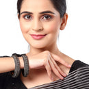 Oxidised Rhodium Plated Ethnic Bangles For Women