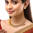 Gold Plated Coin Multicolor Cubic Zirconia Ethnic South Indian Jewellery Set