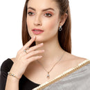 White AD Gold Plated Contemporary Pendant Matching Set