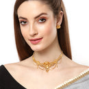 Gold Plated Flower Motif Ethnic Traditional Choker Jewellery Set