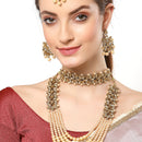 Gold Plated Gold Kundan Ethnic Bridal Jewellery Set