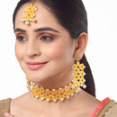 Gold Plated Yellow Kundan Ethnic Bridal Jewellery Set