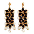 Gold Plated Black Kundan Ethnic Bridal Jewellery Set