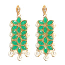 Gold Plated Green Kundan Ethnic Bridal Jewellery Set
