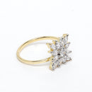 Gold Plated White CZ Contemporary Pendant Matching Set