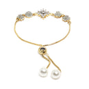 Gold Plated White CZ Contemporary Pendant Matching Set
