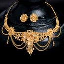 Gold Plated Flower Motif Ethnic Traditional Choker Jewellery Set