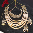 Gold Plated Gold Kundan Ethnic Bridal Jewellery Set