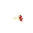 Gold Plated Marquise Red AD Stone Ethnic Complete Jewellery Set