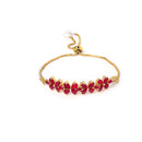 Gold Plated Marquise Red AD Stone Ethnic Complete Jewellery Set