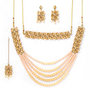 Gold Plated Gold Kundan Ethnic Bridal Jewellery Set
