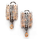 Rose Gold Plated Teardrop Shape White AD Stone Casual Studs Earrings