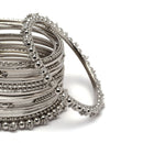 Oxidised Silver Plated Ethnic Bangles Set