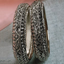 Oxidised Rhodium Plated Ethnic Bangles For Women