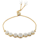 Gold Plated Circular White American Diamond Ethnic Complete Jewellery Set