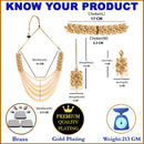 Gold Plated Gold Kundan Ethnic Bridal Jewellery Set