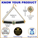 Gold Plated Round Medallion Green American Diamond Ethnic Traditional Choker Jewellery Set