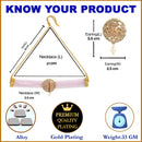 Gold Plated Round Medallion Pink American Diamond Ethnic Traditional Choker Jewellery Set