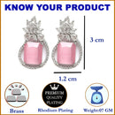 Rhodium Plated Paisley Shape AD Stone Contemporary Studs Earrings