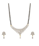 Combo Set of 3 AD Studded Contemporary Mangalsutra With Earrings