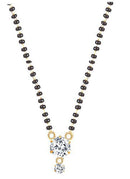 Black Beads Combo Set of 3 Contemporary Mangalsutra For Women