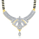 Gold Plated AD Contemporary Mangalsutra and Earrings For Women