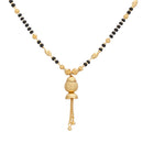 Gold Plated Traditional Black Beads Contemporary Mangalsutra For Women